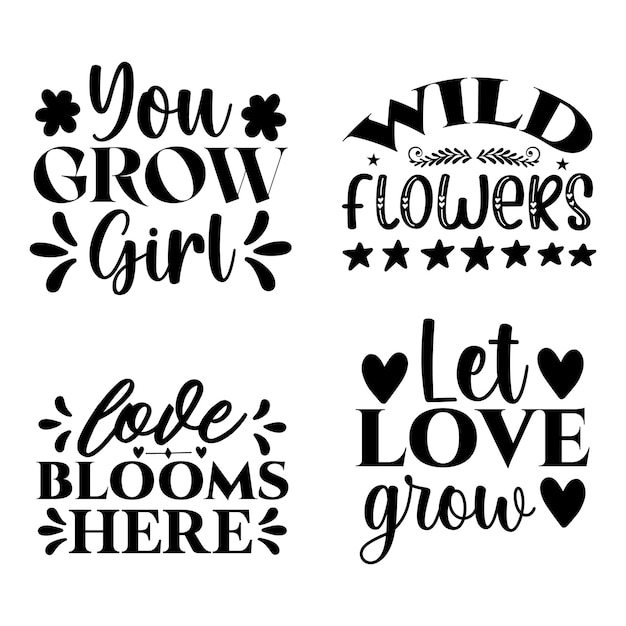 Een set bloem svg t-shirt design bundel, Flower t shirt design bundel.