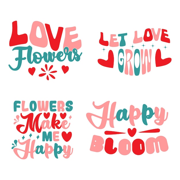 Een set bloem svg t-shirt design bundel, Flower t shirt design bundel.