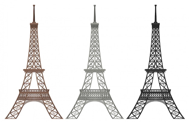 Een set Eiffeltoren