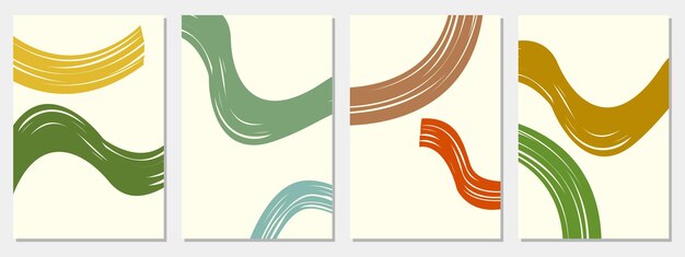 Vector een set handgetekende verschillende vormen. krommen en bogen. abstract eigentijds patroon. moderne stijlvol.