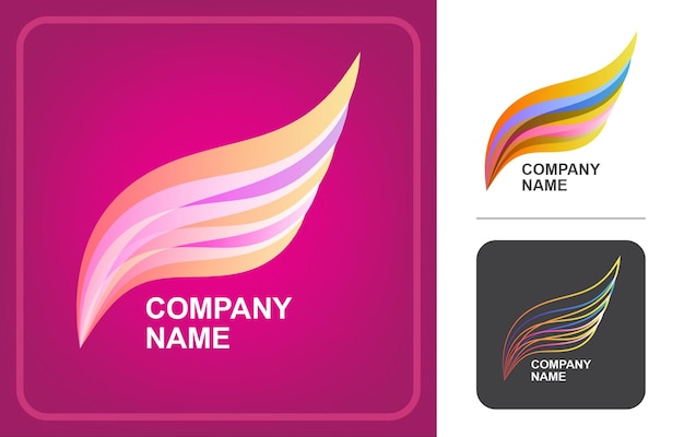 Een set logo's voor een bedrijf genaamd bedrijf.