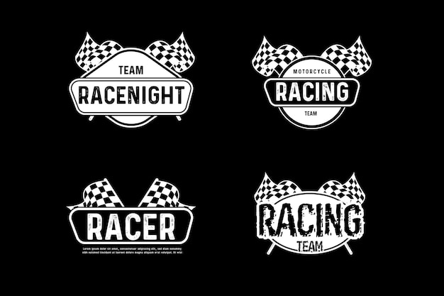 Een set logo's voor het team raceteam.