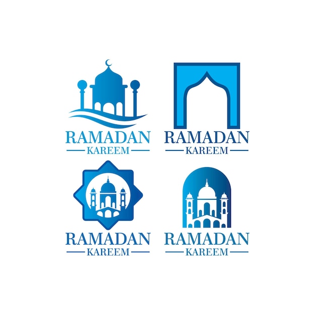 Een set ramadan-logo's