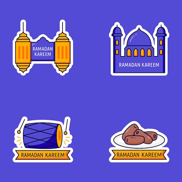 Een set stickers voor ramadan