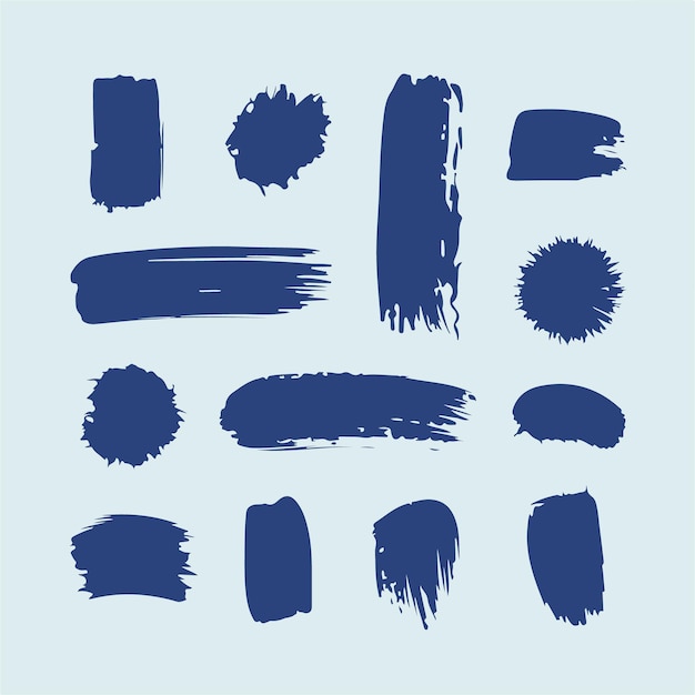 Een set van met de hand getekende penseel vector illustratie