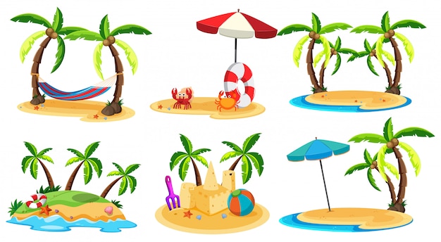 Een set van paradise island