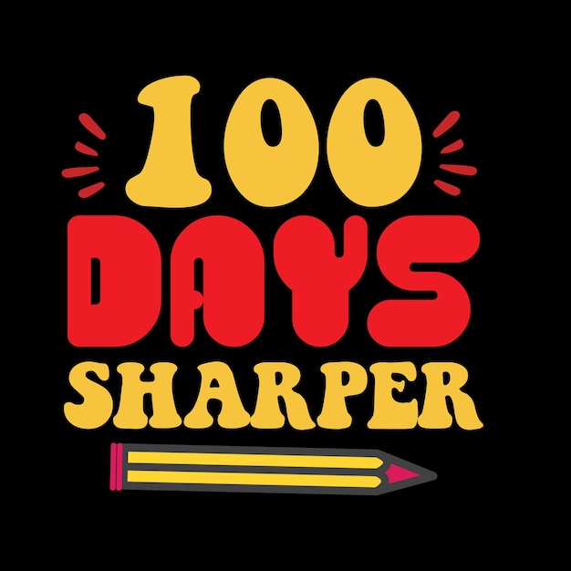 Een set van S100 dagen van school svg t-shirt ontwerpbundel, 100 dagen van school t-shirt bundel.