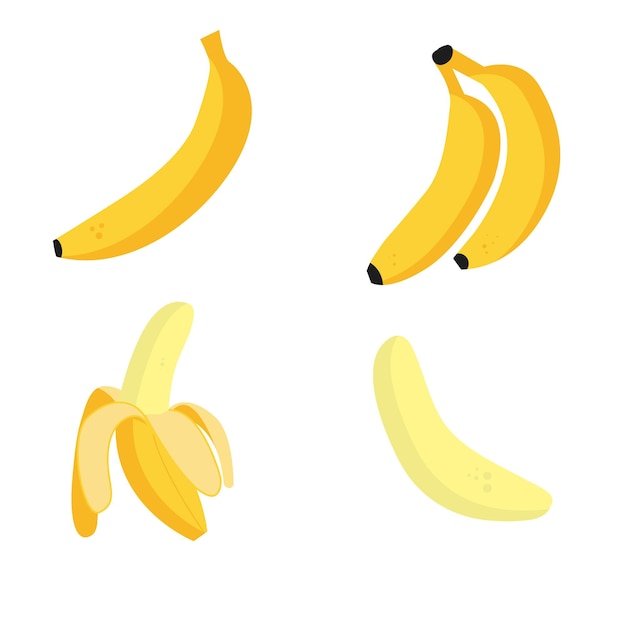 Vector een set van verschillende bananen