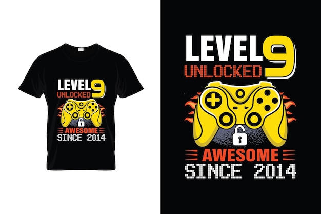 Een shirt waar level 9 op staat