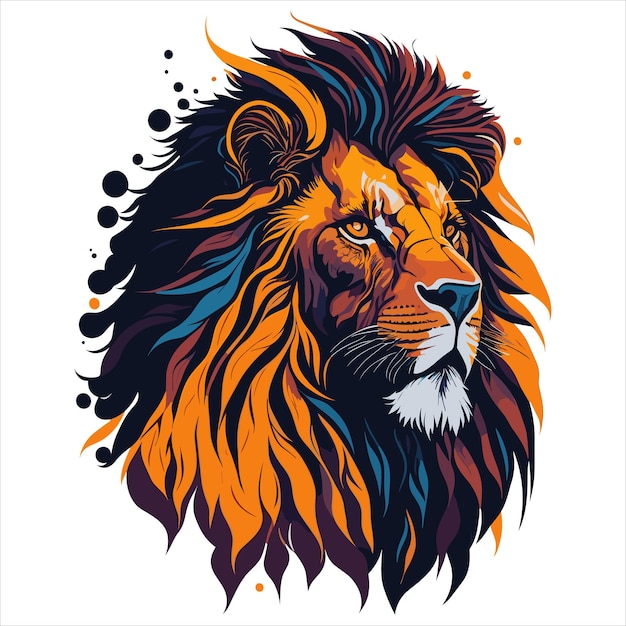 Een silhouet leeuwenhoofd vector illustratie