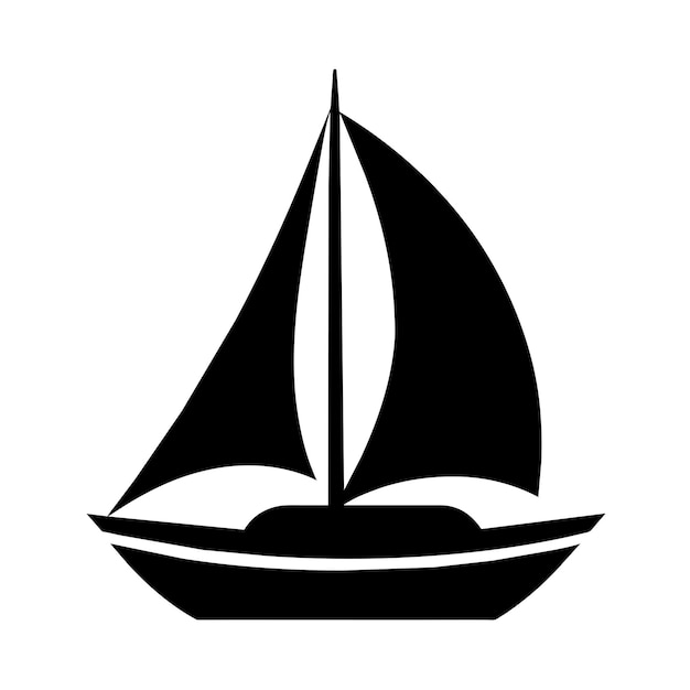 een silhouet van een zeilboot op een witte achtergrond 14