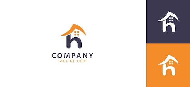 Een slank en modern HLetter-logoontwerp speciaal ontworpen voor de vastgoedindustrie
