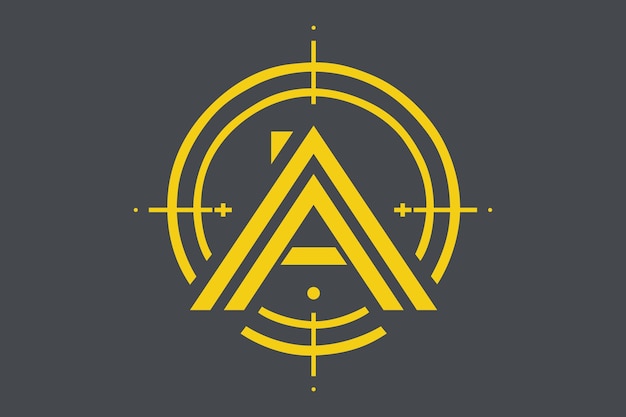 Vector een slank en professioneel logo met een monogramstijl 'a' voor een architectuur- of ontwerpbureau