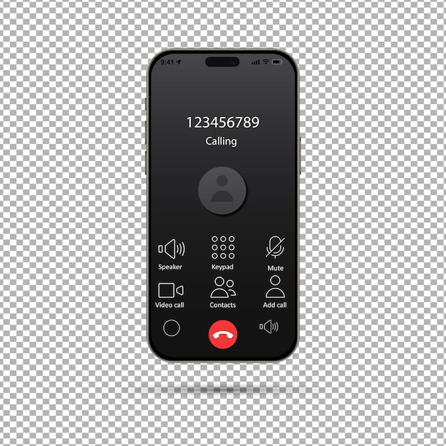 een smartphone met een oproepdisplay