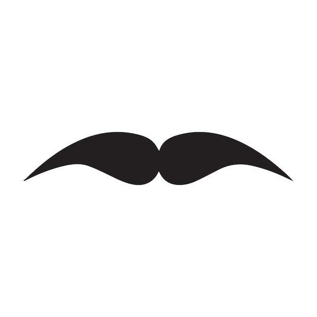Een snor Vector illustratie in zwart-wit