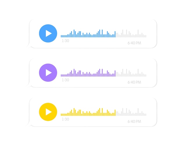 Een spraakbericht Egale kleurenset spraakberichten Vector iconen