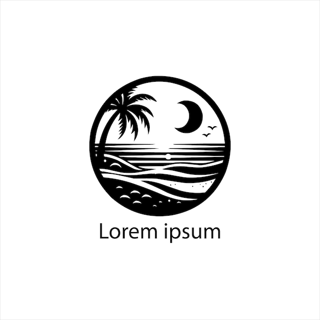 een strandlogo