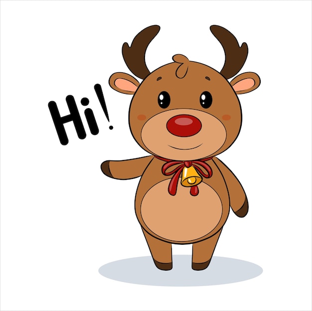 Een stripfiguur voor kinderenSanta Claus Christmas-rendierEen elandenhertenslee met een rode neushoorns