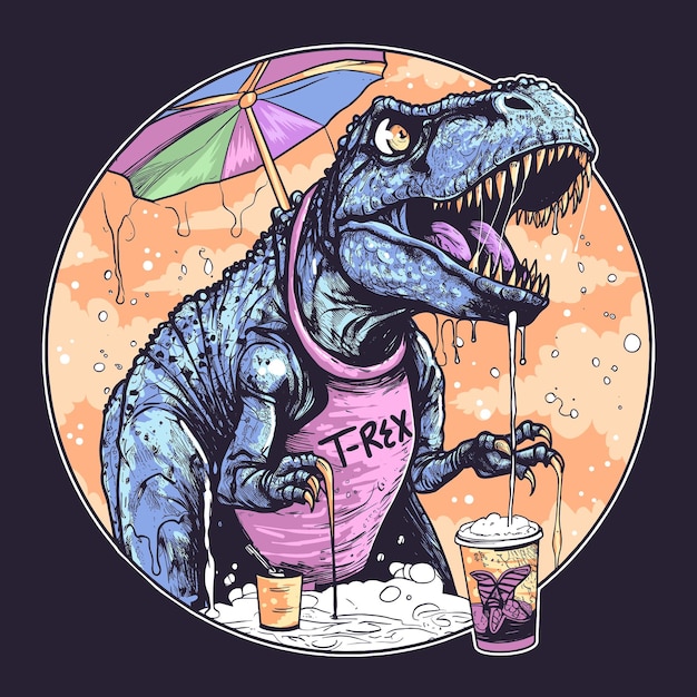 Vector een t rex t rex t - shirt met een shirt waarop trx staat.