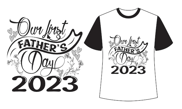 Vector een t-shirt met de tekst 'don first father's day' erop