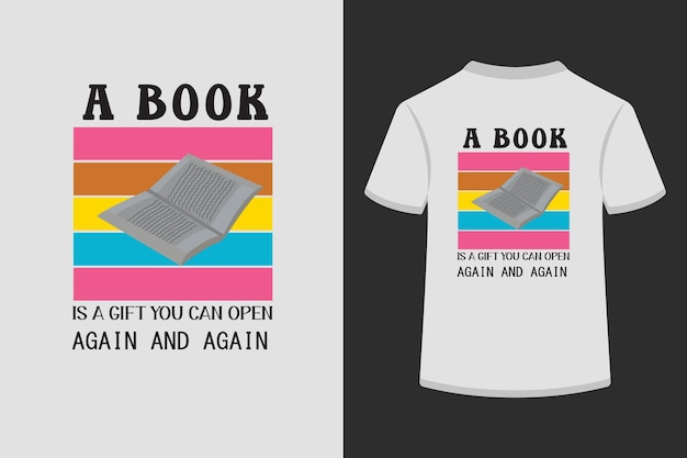 Een t-shirt met de tekst 'een boek' erop.