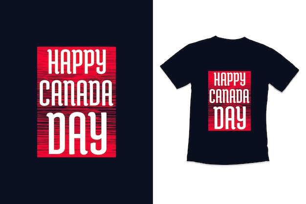 Vector een t - shirt met de tekst happy canada day.