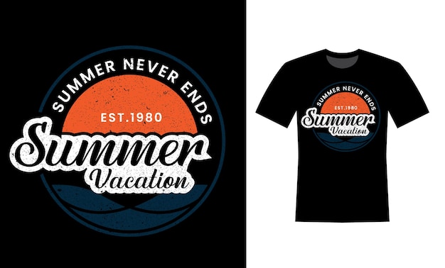 Een t - shirt met de tekst zomervakantie erop