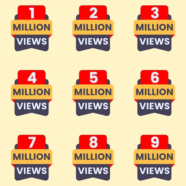 Een tabel met getallen van 1 miljoen weergaven