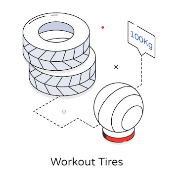 Een van met een gewicht van 100 kg erop | Premium Vector