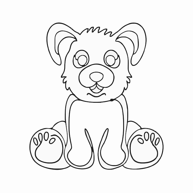 een tekening van een cartoon hond met ogen en poten