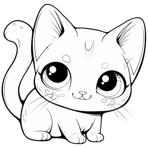 Vector een tekening van een kat met het woord scruff erop