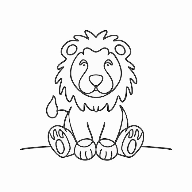 een tekening van een leeuw met een leeuw erop