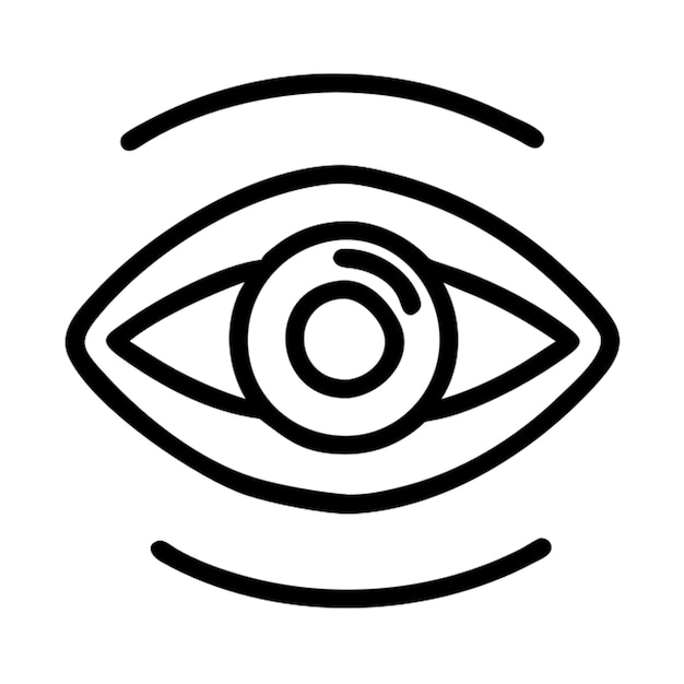 een tekening van een oog met een symbool dat alles zegt