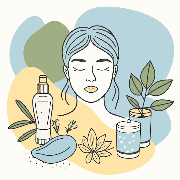 een tekening van een vrouw met het woord natuurlijk erop