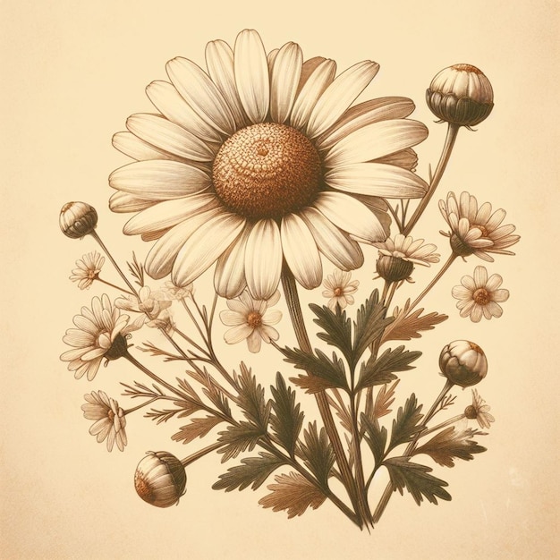 een tekening van een zonnebloem met de woorden daisy erop