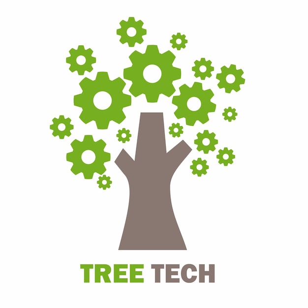 Een tree tech logo met het woord tree erop