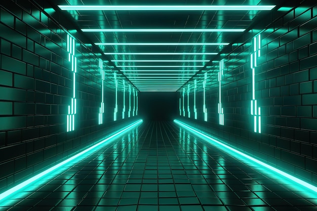 een tunnel met een groen licht dat zegt quot licht quot op de bodem