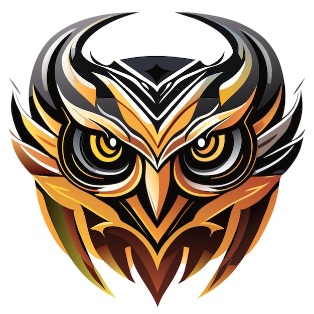 een uil logo op een witte achtergrond uil hoofd uilen uil huid professioneel logo ontwerp 2d vaste vorm logo