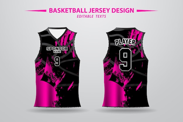 Vector een uniek vector abstract basketbal trui uniform sjabloon ontwerp