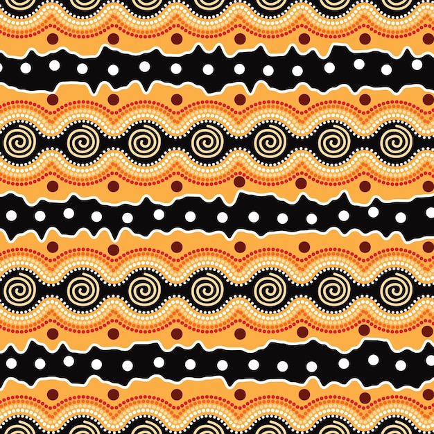 Een vector naadloze achtergrond in de aboriginal stijl
