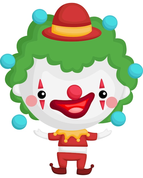 Een vector van een schattige clown