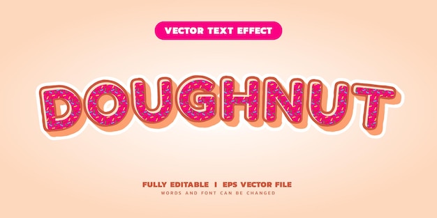 Vector een vectorillustratie van een donut met hagelslag