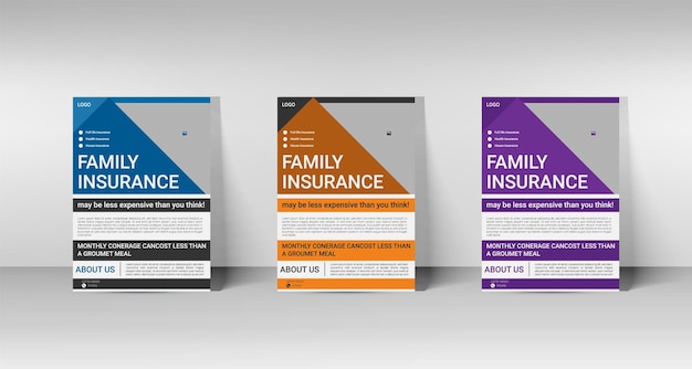 Een verzameling brochures voor familiale verzekeringen