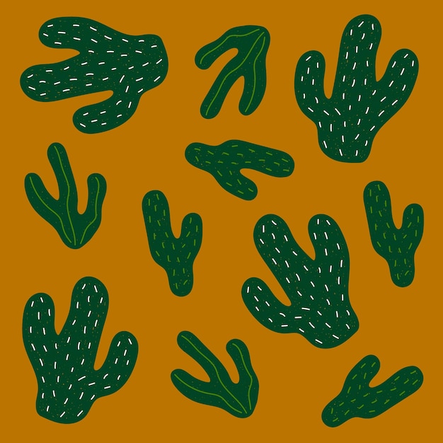 Vector een verzameling cactussen