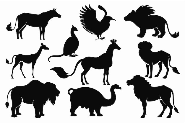 een verzameling dieren, waaronder een pauw en een pauw