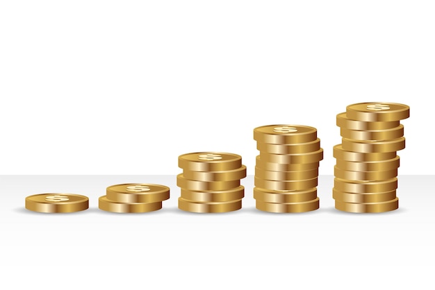 een verzameling gelijmde gouden munten