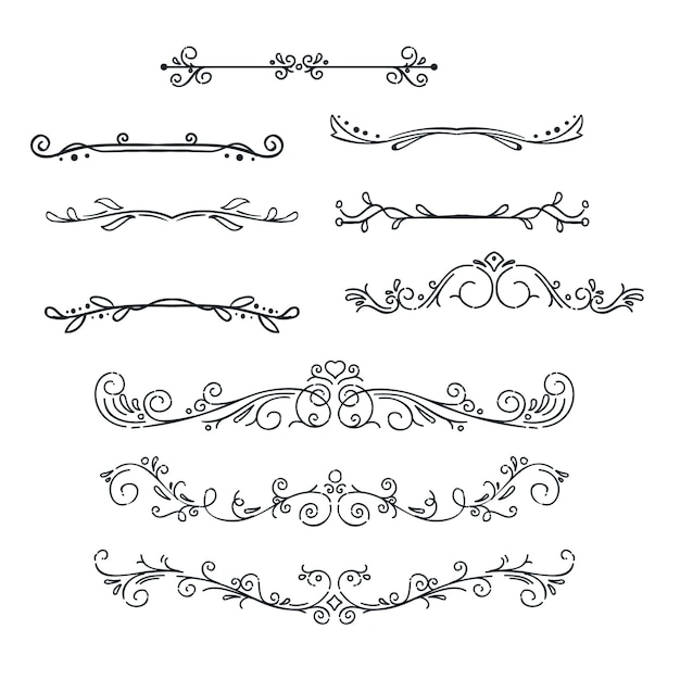 een verzameling handgemaakte metalen ontwerpen, waaronder een set met de hand geschilderde frames