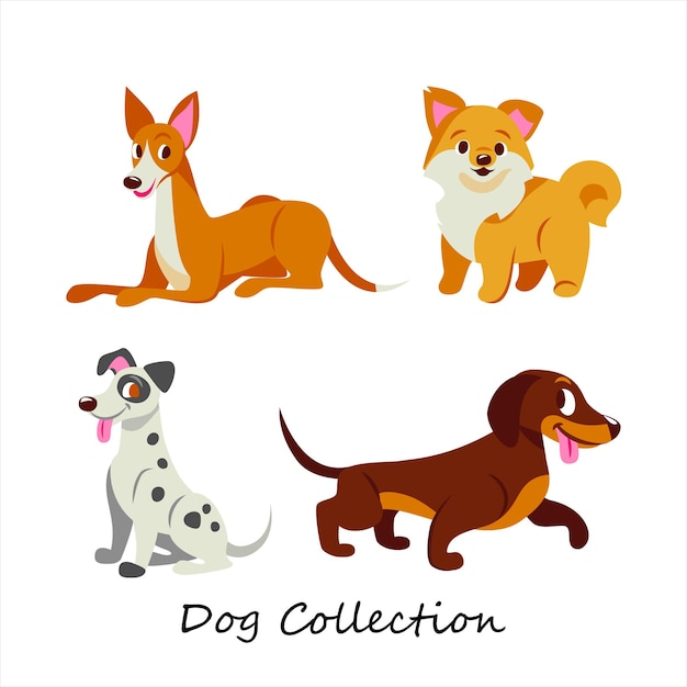 een verzameling honden en hun verzameling hondplaatjes
