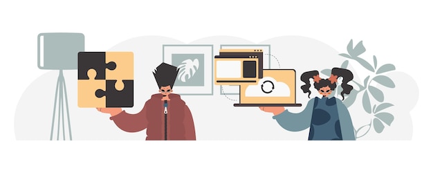 Een verzameling SEO-sterren Synchronisatie en beveiliging van datacapaciteitsconcept Trendy stijl vectorillustratie