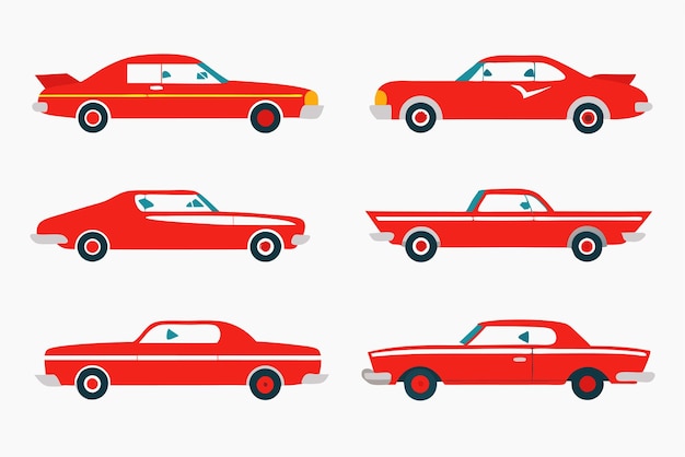 Een verzameling van verschillende soorten auto's van het bedrijf.